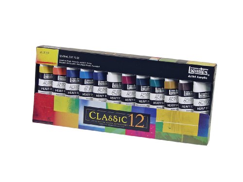 Liquitex Professional Heavy Body Acrylic Paint Set, Classic 12 (101038) - WoodArtSupply