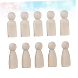 VILLCASE 40pcs DIY Wood Doll Nativity Toys for Kids Doll Bodies for DIY Unfinished Wooden Peg Dolls Painting Wood Figure Paint kit for Kids Wooden VILLCASE