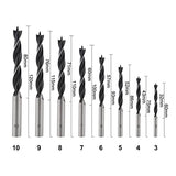 Gunpla 8pcs Wood Drill Bits Set, Carbon Steel Twist Brad Point Drill Bits Woodworking Bore Holes Durable Drilling Tools Kit with Storage Case for Gunpla