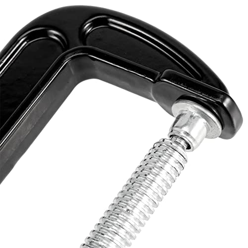 MUKCHAP 6 PCS 3 Size C-clamp Set, 2" 3" 4" Small C Clamps, Mini G Clamps for Woodworking or Metal Workpiece, Black MUKCHAP