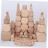 HEALEEP Blank Dice Toy 12pcs Block Toys Crafts for Classroom Creative Wood Foam Wood Blank Toy Blank Wooden Wood Blocks Wooden playset Natural Wood HEALEEP