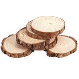 JOIKIT 50 PCS 3.5-4 Inches Natural Wood Slices, Unfinished Natural Wood Coasters, Wood Rounds Circles for Arts and Crafts, DIY, Christmas Ornaments, JOIKIT