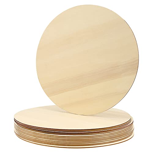 KOHAND 6 PCS 20 Inch Wood Circles, Unfinished Wood Rounds Large Wood Circle Blanks Wooden Circle Cutouts, Round Wood Discs for Crafts, Door Hanger, KOHAND