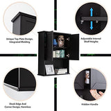 OONNEE Black Wall Mounted Bathroom Cabinet with Adjustable Shelves & Soft-Close Doors OONNEE