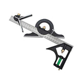 Stainless steel t square ruler Adjustable sliding combination Square Square Ruler & Protractor Level Measure Measuring Set 4-Piece 12" 4R Combination Lurui