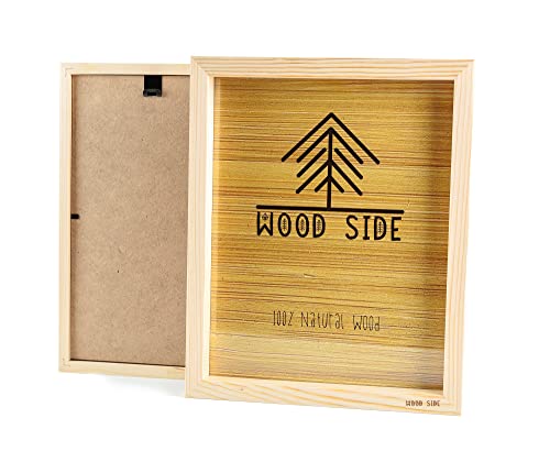 Wooden Picture frames 5x7 Inch - with Real Glass - Set of 2 - Eco Unfinished Wood - Thick Borders - Natural Wood Color for Table Top Display and Wall