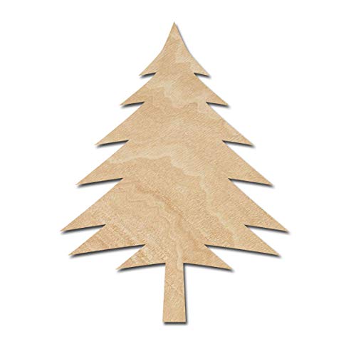 Pine Tree Wooden Cutouts for crafts, Laser Cut Wood Shapes 5mm thick Baltic Birch Wood, Multiple Sizes Available Elliefont Styles