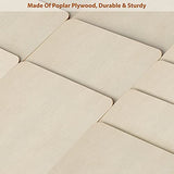 Fuyit Unfinished Wood Pieces, 50Pcs 6 x 6 Inch Blank Natural Wood Square Wooden Cutouts Board for DIY Crafts Painting, Scrabble Tiles, Coasters, Fuyit