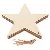 8Pcs Small Wooden Stars for Crafts, Unfinished Blank Wood Pieces, Wood Star Cutouts Ornaments for Wooden Flags Making and Art Craft(#1) - WoodArtSupply