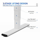 FLEXISPOT Pro Bamboo 3 Stages Dual Motor Electric Standing Desk 55x28 inch Whole-Piece Desk Board Height Adjustable Desk Electric Sit Stand Up Desk FLEXISPOT