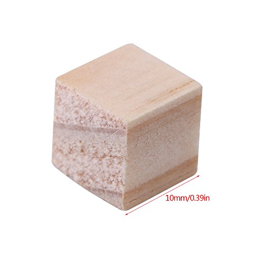 50pcs Wood Cubes for Craft WoodBlocks Handmade Woodcrafts for DIY Crafts Kids Toy Home Decoration(10mm)