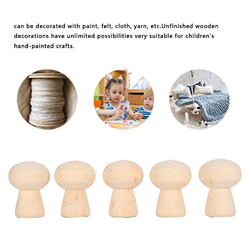 Garosa 20PCS Unfinished Wooden Peg Dolls Bodies Wood Shapes Figures Mushroom Head for DIY Decoration Arts and Crafts Birch and Maple Wood Turnings Garosa