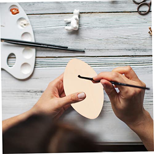 TEHAUX 40pcs Signboard Wood Piece Soccer Ornaments Football Wood Slice Unfinished Wood Helmet Blank Ornaments Sports Accessories Rugby Signage Making TEHAUX