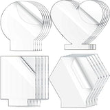 20 Pcs 2 mm Acrylic Blanks for Light Base Plastic Cast Clear Acrylic Sheet Square and Round Acrylic Panel Sign Blank with Double Sided Protective for Bucherry