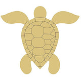 Sea Turtle Design by Lines Cutout Unfinished Wood Nautical Décor Beach House Décor Animal Door Hanger MDF Shaped Canvas Style 3 Art 1 (6") Diverse Woodworking