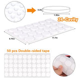 Palksky Silicone Mat/Pad for Wax Seal Stamp, 24-Cavity Wax Sealing Mat with Removable Sticky Dots for DIY Craft Adhesive Waxing Palksky