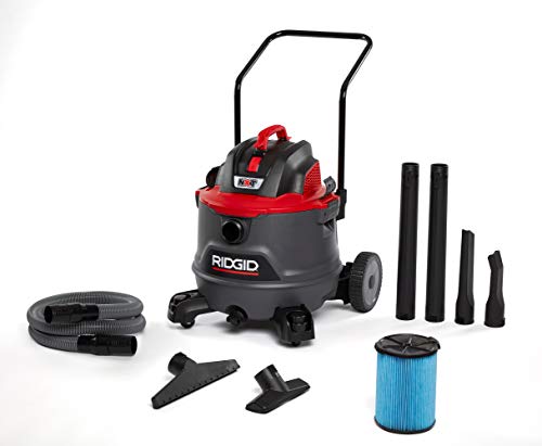 RIDGID 62718 Red 14 gallon RT1400 Wet/Dry Vacuum, Dark Gray and Red RIDGID