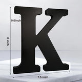 AOCEAN 8 inch Black Wood Letters Unfinished Wood Letters for Halloween Decorative Standing Letters Slices Sign Board Decoration for Craft Home Party AOCEAN