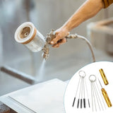 BLMHTWO 11 Pieces Airbrush Cleaning Kit, Airbrush Accessories Airbrush Spray Cleaning Repair Tool Kit Includes 1 Piece Wash Needle 5 Pieces Cleaning BLMHTWO