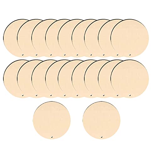 50pcs Geometric Earrings Wood Discs for Crafts Ear Jewelry Gift Decorative Earrings Wood Slices Bulk Unfinished Earrings paintable Earrings Thick Kisangel