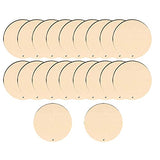 50pcs Geometric Earrings Wood Discs for Crafts Ear Jewelry Gift Decorative Earrings Wood Slices Bulk Unfinished Earrings paintable Earrings Thick Kisangel