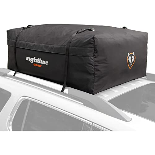 Rightline Gear Range 3 Weatherproof Rooftop Cargo Carrier for Top of Vehicle, Attaches With or Without Roof Rack, 18 Cubic Feet, Black - WoodArtSupply