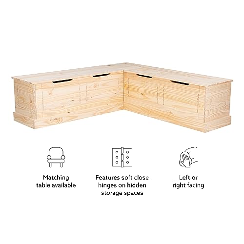 Linon Unfinished Wood Backless Interior Storage Harris Nook Linon