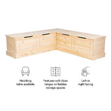 Linon Unfinished Wood Backless Interior Storage Harris Nook Linon