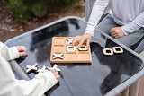 Tic Tac Toe Game & Decor Set, Kids Board Games, Versatile Boho/Natural Style Tic Tac Toe Board for Classic Two Person Games, 8.63 Inches Tic Tac Toe Woobli