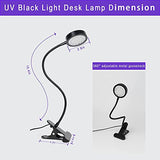 UV Light Gooseneck Curing Lamp, 5W UV Light for Resin Curing, USB 1.5m UV Resin Lamp, Wavelength 395nm UV Lamp, Flexible Gooseneck Clip UV, Black U4GLORY