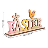 Amosfun Easter Wooden Table Sign Easter Chicken Flower Stand Sign Plaque Tabletop Craft Ornament Centerpiece for Home Office Farmhouse Easter Table Amosfun