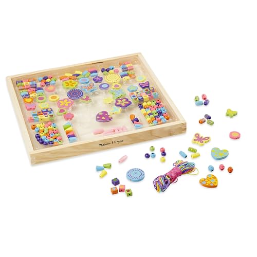 Melissa & Doug Created by Me! Bead Bouquet Deluxe Wooden Bead Set With 220+ Beads for Jewelry-Making, for 4+ years, Multicolor, 9½ - WoodArtSupply