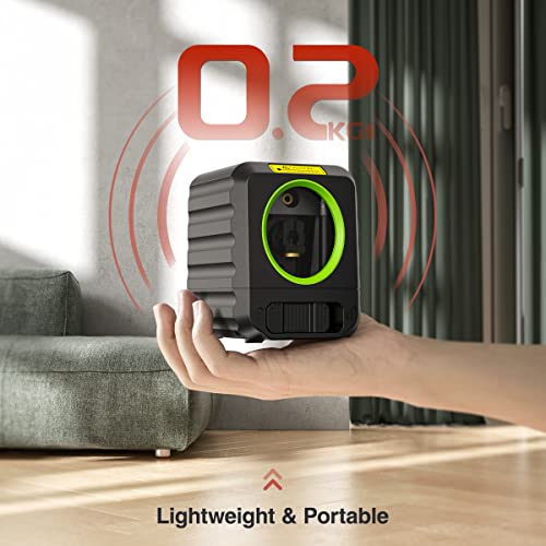 Huepar Laser Level, Self-Leveling Laser Level with Red Beam Cross Line Laser-Vertical and Horizontal Line, 66ft Alignment Laser Tool for Picture Huepar