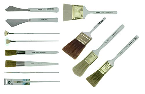 Bob Ross - Landscape Brush Set, Oil Based Painting Tools, 12 pieces - WoodArtSupply