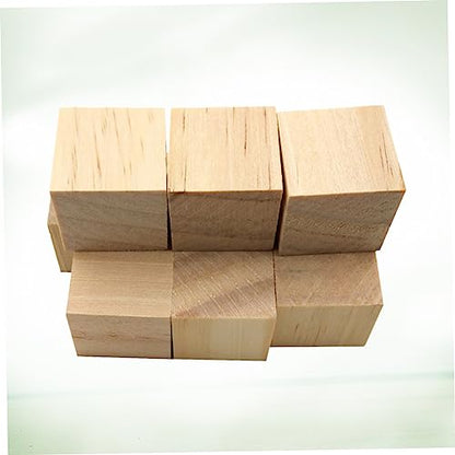 COHEALI 60pcs Wood Craft Supplies Wooden Cubes Bulk Wooden Craft Cubes Wooden Square Cubes Unfinished Wood Cubes Small Wooden Cubes Unfinished Wood - WoodArtSupply