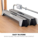 Evolution Power Tools Compact Folding Saw Horses Twin Pack (Aka Saw Bench, Sawhorse Pair) - Supports Up to 500KG - Lightweight & Portable (EVOSH1) Evolution