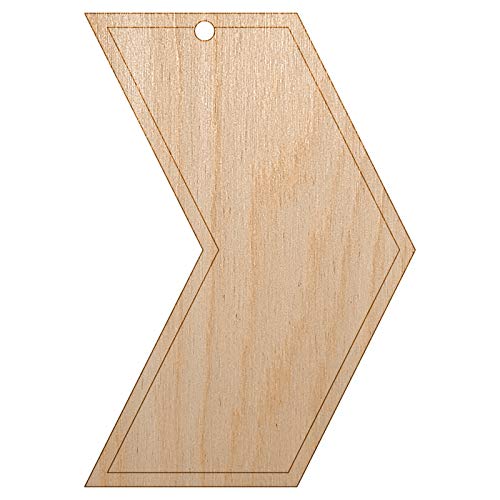 Chevron Arrow Outline Unfinished Craft Wood Holiday Christmas Tree DIY Pre-Drilled Ornament Sniggle Sloth