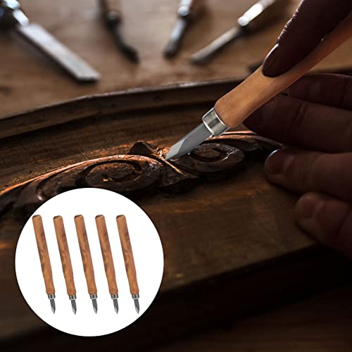 DOITOOL 5pcs Marking Knife Woodworking - Thin Blade Dual Double Bevel Marking Knife - Carving Knife Woodworking Scribe Tool for Woodworking, Wood DOITOOL