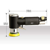 ZFE 1/2/3 Inch Random Orbital Air Sander, Mini Pneumatic Sander for Auto Body Work, High Speed Air Powered Polisher with 15 Polishing Buffing Pads,18 ZFE