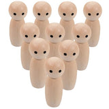 Tofficu Wooden Peg Dolls Unfinished Peg People Doll Bodies Unpainted Wood Figures Angel Peg Dolls for DIY Painting Decoration Assorted Wooden People Tofficu
