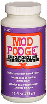 Mod Podge CS15063 Waterbased Sealer, Glue & Finish, 16 oz, Hard Coat, 16 Ounce, Clear, 16 Fl Oz Mod Podge