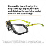 3M Safety Glasses, Solus CCS Series, ANSI Z87, Scotchgard Anti-Fog Coating, Clear Lens, Corded Ear Plug Control System, Removable Foam Gasket, 3M