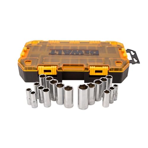 DEWALT Deep Socket Set, 20-Piece, 3/8" Drive Metric/SAE (DWMT73812) - WoodArtSupply