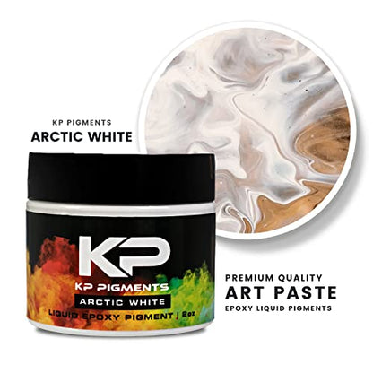 KP Pigments Epoxy Pigment, Epoxy Resin Tint with Spoon for Arts and Crafts, Jewelry, and Cups (Arctic White)