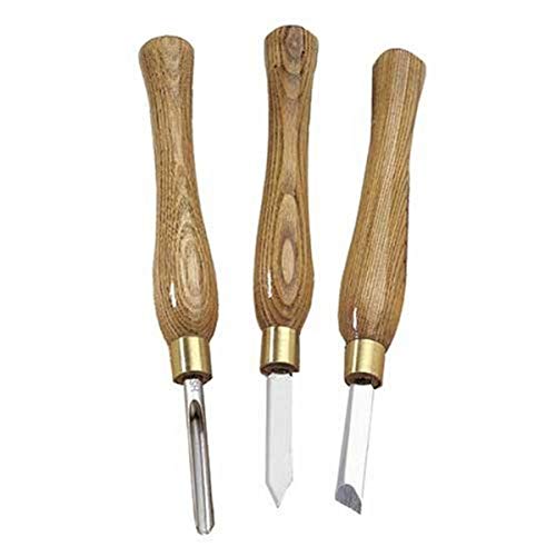 PSI Woodworking LCPM3 Lathe Penturning HSS Chisel Set, 3-Pieces - WoodArtSupply