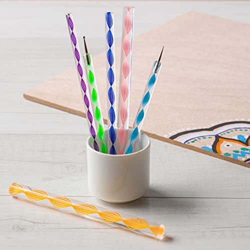 12 Pack: Mandala Dotting Tool Set with Colorful Handles by Craft Smart® - WoodArtSupply