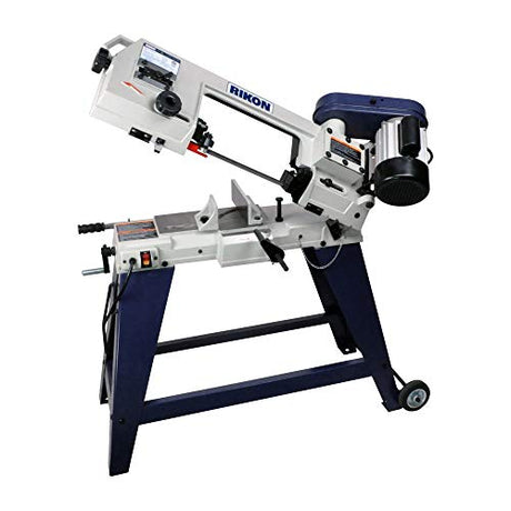 RIKON Power Tools 15-400 Horizontal and Vertical 4″ x 6″ Metal Cutting Bandsaw with powerful 3/4 HP Motor, Built-in Vise Clamps and Three Blade RIKON Power Tools