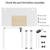 MOUNTUP 55x28 Inches Electric Height Adjustable Standing Desk, Sit Stand Desk with Memory Controller, Ergonomic Stand Up Desk for Home Office MOUNTUP