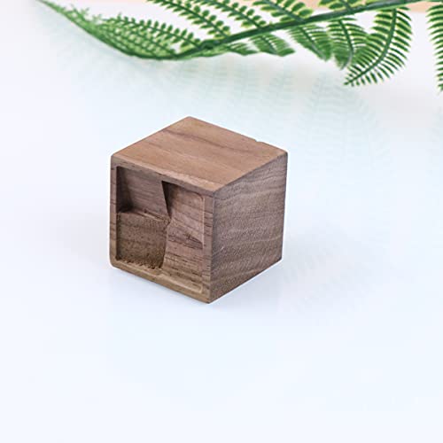 EXCEART 1PC Essential Oil Wooden Diffuser, Portable Natural Aromatherapy Diffuser, Wood Diffuser, Essential Oil Diffuser for Bedroom Office (Square EXCEART