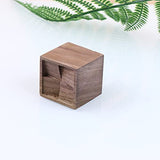 EXCEART 1PC Essential Oil Wooden Diffuser, Portable Natural Aromatherapy Diffuser, Wood Diffuser, Essential Oil Diffuser for Bedroom Office (Square EXCEART